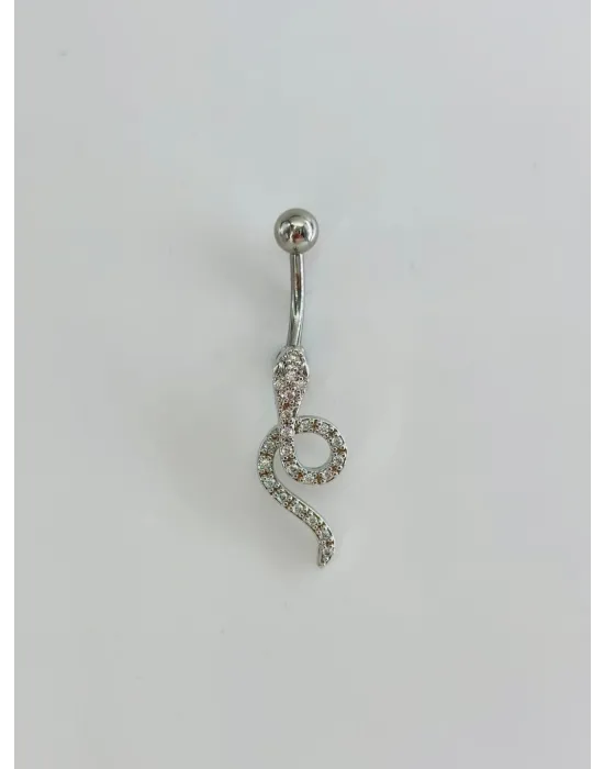 Yılan Detaylı Göbek Piercing - Pg0157