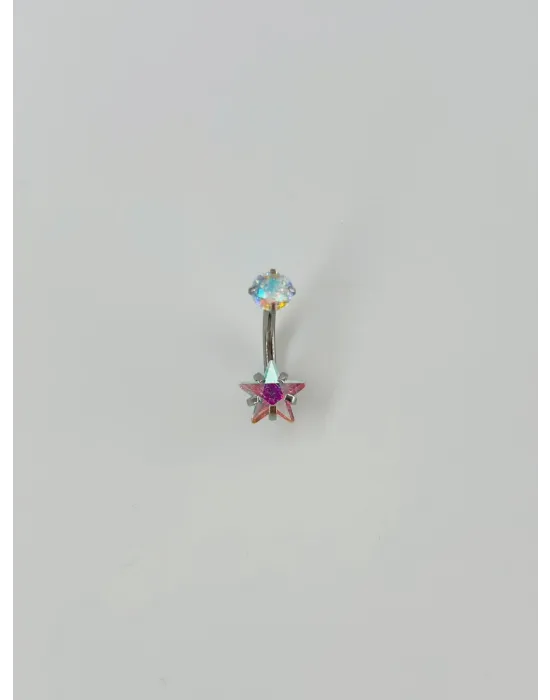 Yıldız Detaylı Göbek Piercing - Pg0029