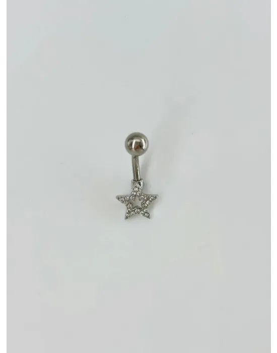 Yıldız Detaylı Göbek Piercing - Pg0083