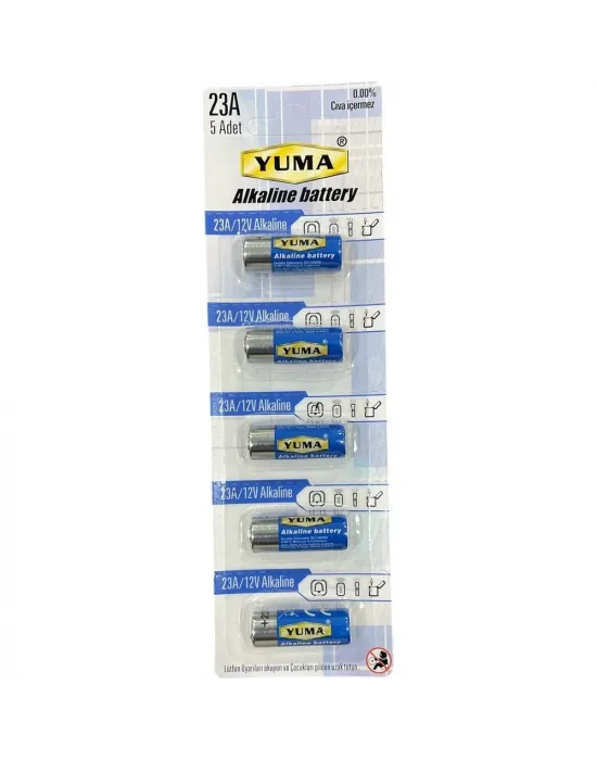 Yuma 23a Mn23 V23a V23ga 12 Volt Alkalin Pil 5’li Paket