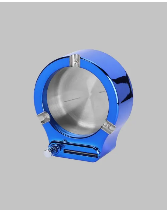 Yuvarlak Metal Küllük Çakmak Entegreli Dayanıklı Yapı