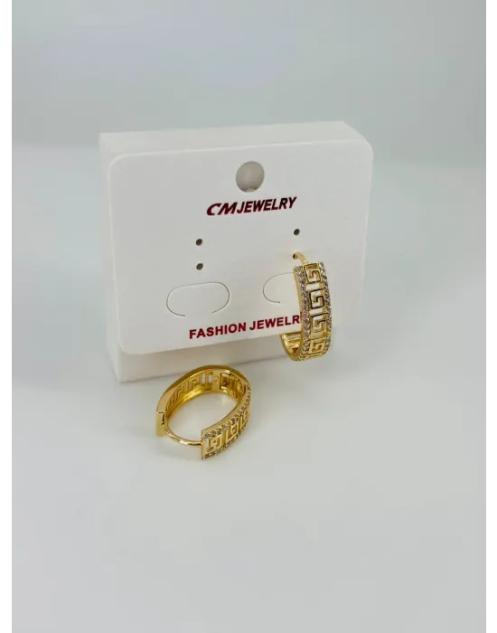   Zirkon Taşlı Pirinç Küpeler - Kp00471