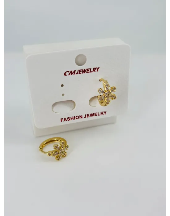   Zirkon Taşlı Pirinç Küpeler - Kp00477