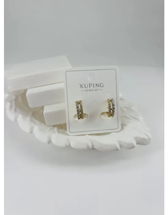 Zirkon Taşlı Pirinç Zirkon Küpe - Kp00308