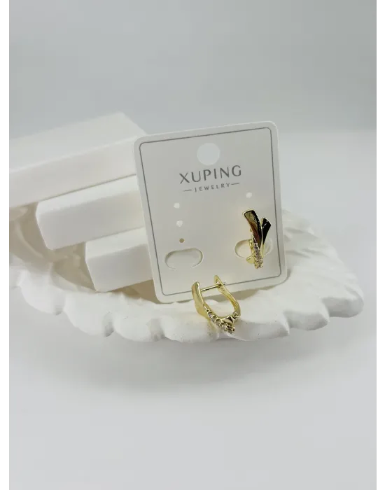 Zirkon Taşlı Pirinç Zirkon Küpe - Kp00310
