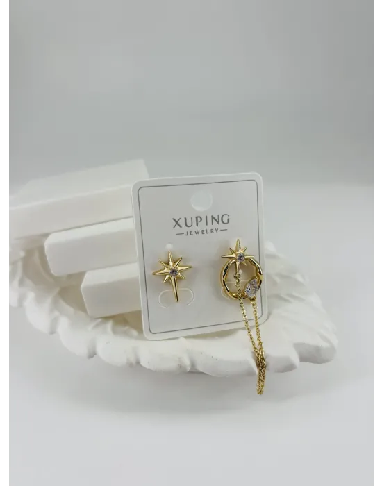 Zirkon Taşlı Pirinç Zirkon Küpe - Kp00316
