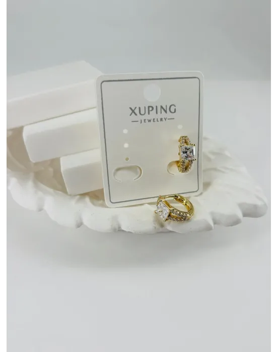 Zirkon Taşlı Pirinç Zirkon Küpe - Kp00332