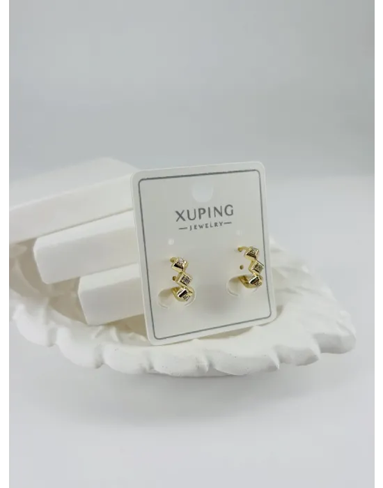 Zirkon Taşlı Pirinç Zirkon Küpe - Kp00347