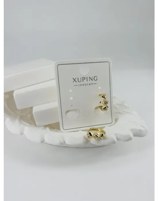 Zirkon Taşlı Pirinç Zirkon Küpe - Kp00347