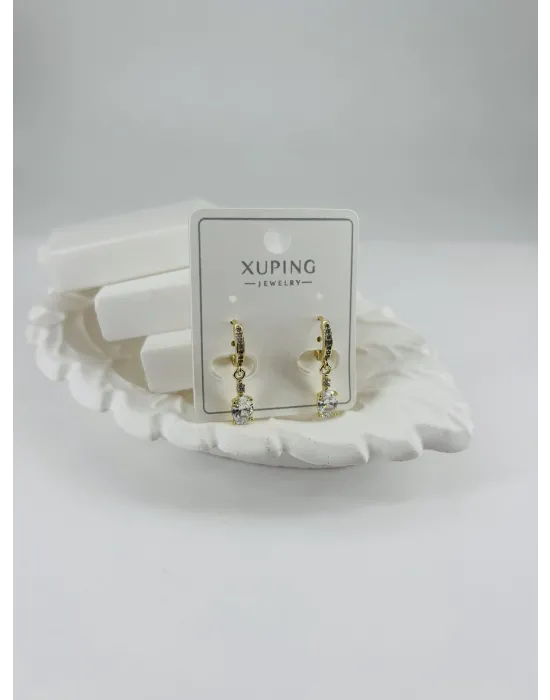 Zirkon Taşlı Pirinç Zirkon Küpe - Kp00350