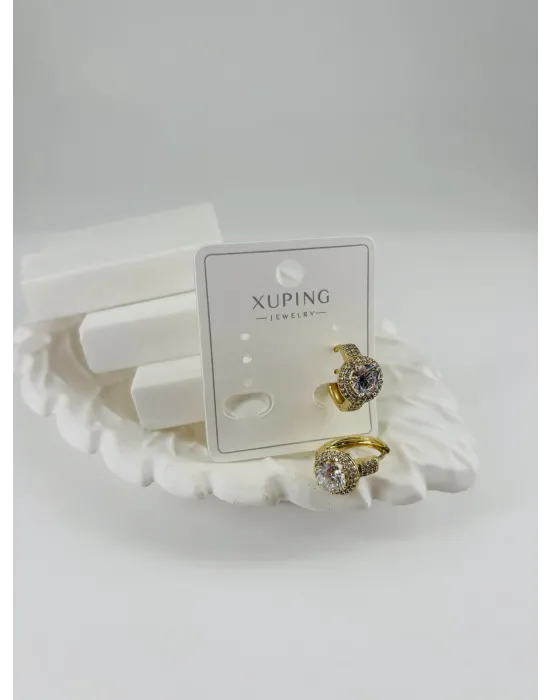 Zirkon Taşlı Pirinç Zirkon Küpe - Kp00351