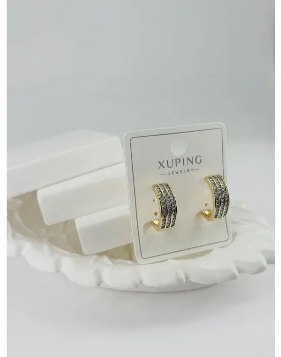 Zirkon Taşlı Pirinç Zirkon Küpe - Kp00353