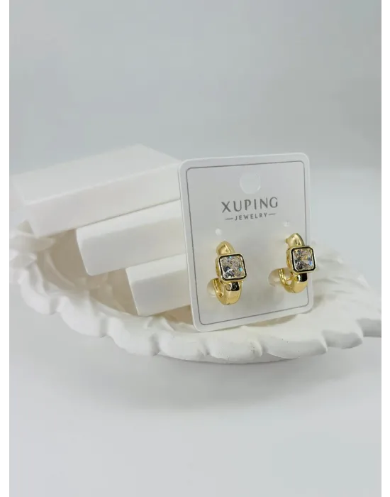 Zirkon  Taşlı Pirinç Zirkon Küpe - Kp00357
