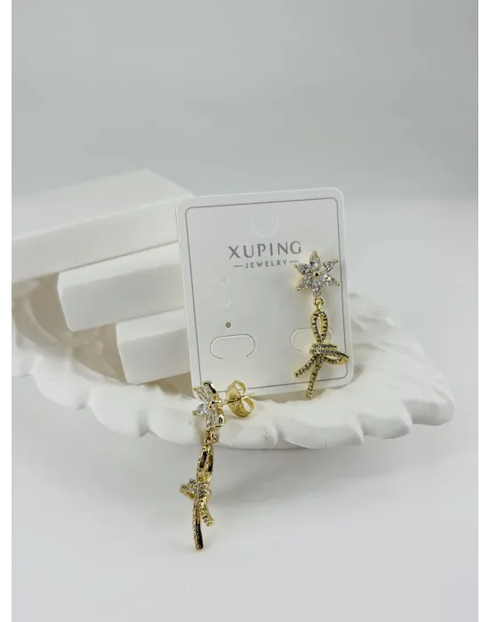 Zirkon Taşlı Pirinç Zirkon Küpe - Kp00362