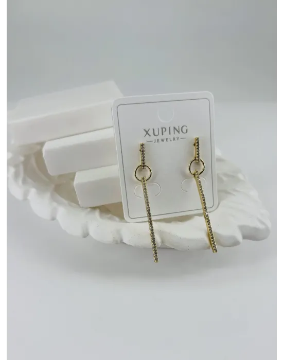Zirkon Taşlı Pirinç Zirkon Küpe - Kp00363