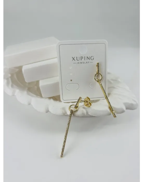 Zirkon Taşlı Pirinç Zirkon Küpe - Kp00363