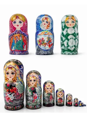 10lu Ahşap Matruşka Seti Alk5381