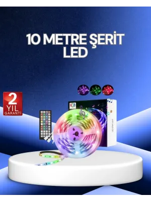 10 Metre Smart Şerit Led Bluetooth Telefon Kontrollü Usb Enerjili