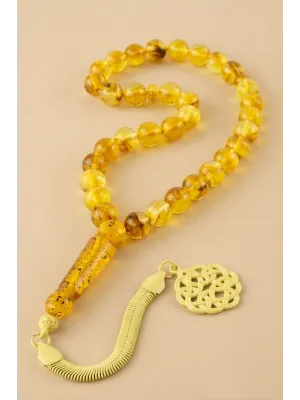 10 mm Orjinal Sıkma Kehribar Tesbih