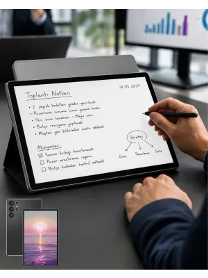 10.1 İnç Android Tablet 16gb Ram 1tb Depolama Klavyeli Tablet Seti