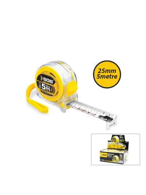 12 Adet 5mt X 25mt Şeffaf Stoplu Şerit Metre