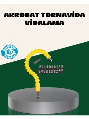 12 Parça Akrobat Bits Seti Çok Amaçlı Vidalama Dayanıklı Çelik