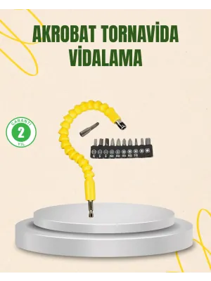 12 Parça Akrobat Vidalama Uç Seti Esnek Dar Alan Kullanım