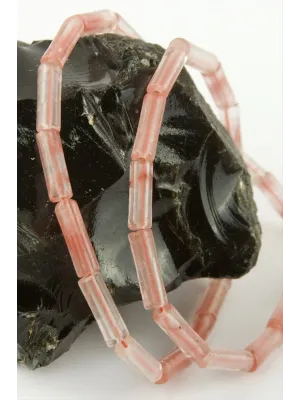 1,4 cm Boru Çilek Kuvars Taşı