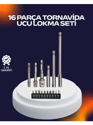 16 Parça Usta İşçilik Bits Takımı Vida Sökme Takma Set