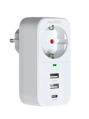 2.4a Çıkışlı 2xusb 1xtype-c Tekli Priz Ftr-17