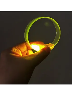 3 Modlu Pilli LED Işıklı Esnek Parti Bilekliği Sarı