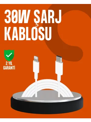 30w Type-c Lightning Hızlı Şarj Kablosu 1.2m İphone Uyumlu