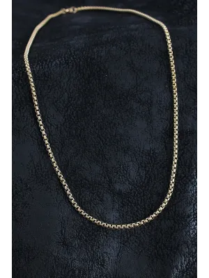 ietaks™ 316L Çelik Örme Zincir Model Gold Renk Erkek Kolye