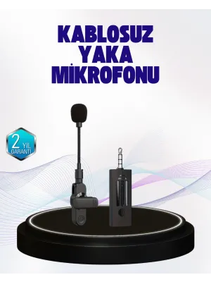 360 Derece Ses Algılamalı Type C Şarjlı Yaka Mikrofonu