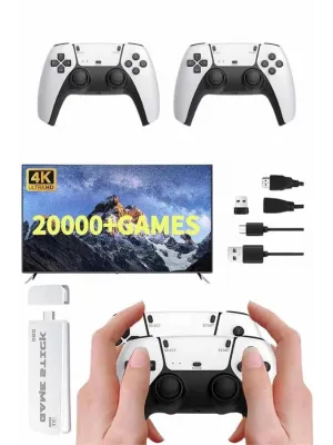 3d 4k 2000 Oyunlu Game Stick Oyun Konsolu Çift Konsol