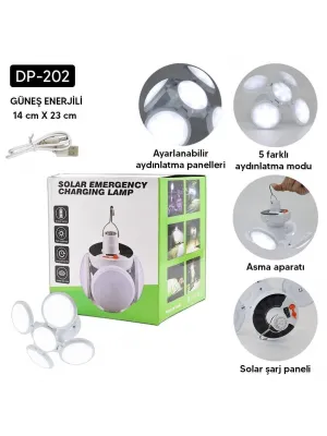 4lü Katlanır Solar Lamba