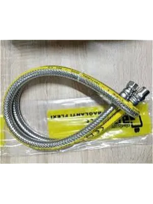 50cm Flex Doğalgaz Hortumu Çelik Örgülü