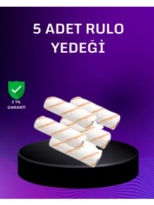 5’li Mini Rulo Boya Seti Duvar Tavan Emülsiyon Uygulama