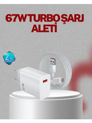 67 Watt Type C Şarj Adaptörü Asus Zenfone 7 8 9 Uyumlu