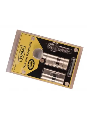 68mm Mandallı Çelik Kapı Tuzaklı Barel Seti - Saten