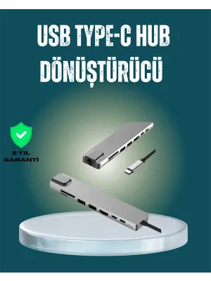 Usb‑c Çoklu Bağlantı Merkezi – 5 Gbps, 100‑240 v, Sağlam Eloksal Tasarım