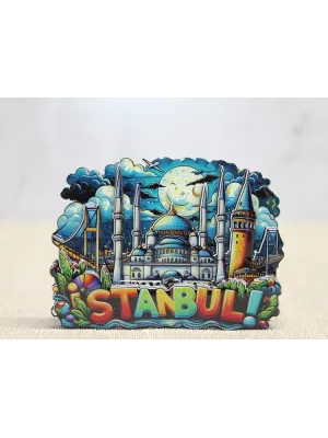Ahşap İstanbul Temalı Magnet Alk4597