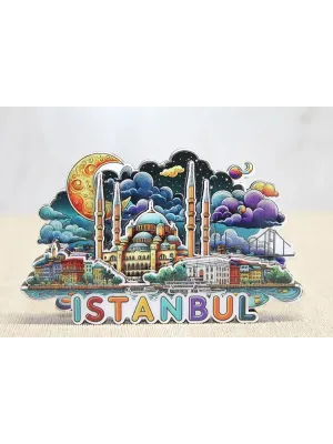 Ahşap İstanbul Temalı Magnet Alk4599