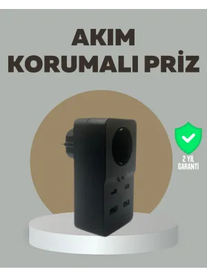 Akıllı Akım Dengelemeli Priz 2500w 4 Usb Type C Çıkışlı
