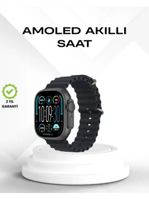 Amoled Akıllı Saat Bluetooth Arama Su Geçirmez