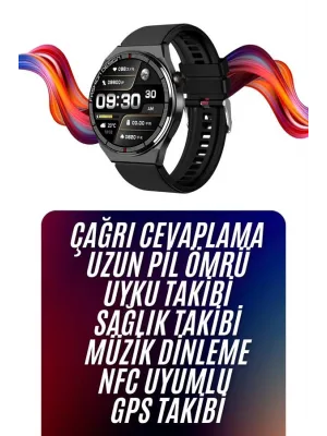 Amoled Ekran Akıllı Saat Üç Kordonlu İos Android Uyumlu