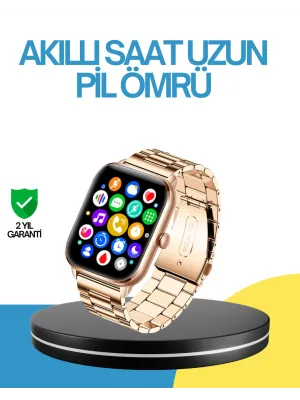 Amoled Ekranlı Türkçe Menülü Akıllı Saat Bluetooth Görüşmeli
