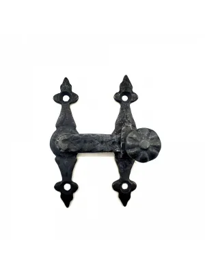 Antika Tarz Dekoratif Pirinç Kapı, Pencere Mandalı - 82x65 Mm, Oksit