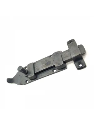 Antika Tarz Dekoratif Pirinç Yassı Kapı Sürgüsü - 35x145 Mm, Oksit
