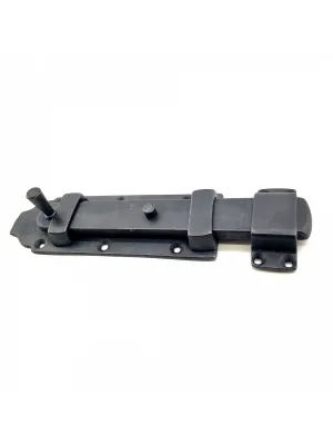 Antika Tarz Dekoratif Pirinç Yassı Kapı Sürgüsü - 55x215 Mm, Oksit